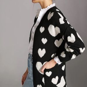Anthropologie Maeve heart cardigan